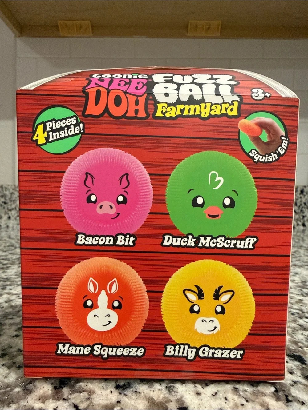 Teenie Needoh Fuzz Ball Farmyard The Velvet Squeeze!